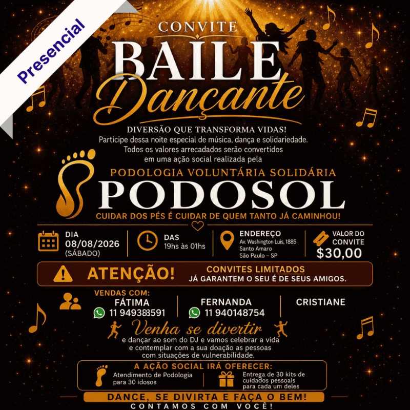  Baile Dançante Solidário PODOSOL