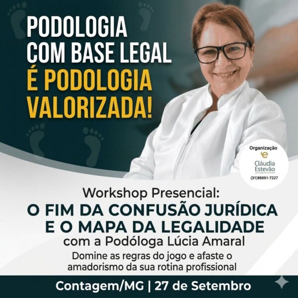 Workshop Intensivo de Legalidade para Podólogos | Blindagem Jurídica e Sanitária do Consultório