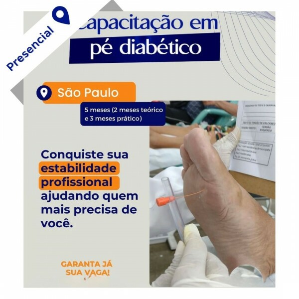 Curso Presencial de Podologia - Capacitação no pé diabético 