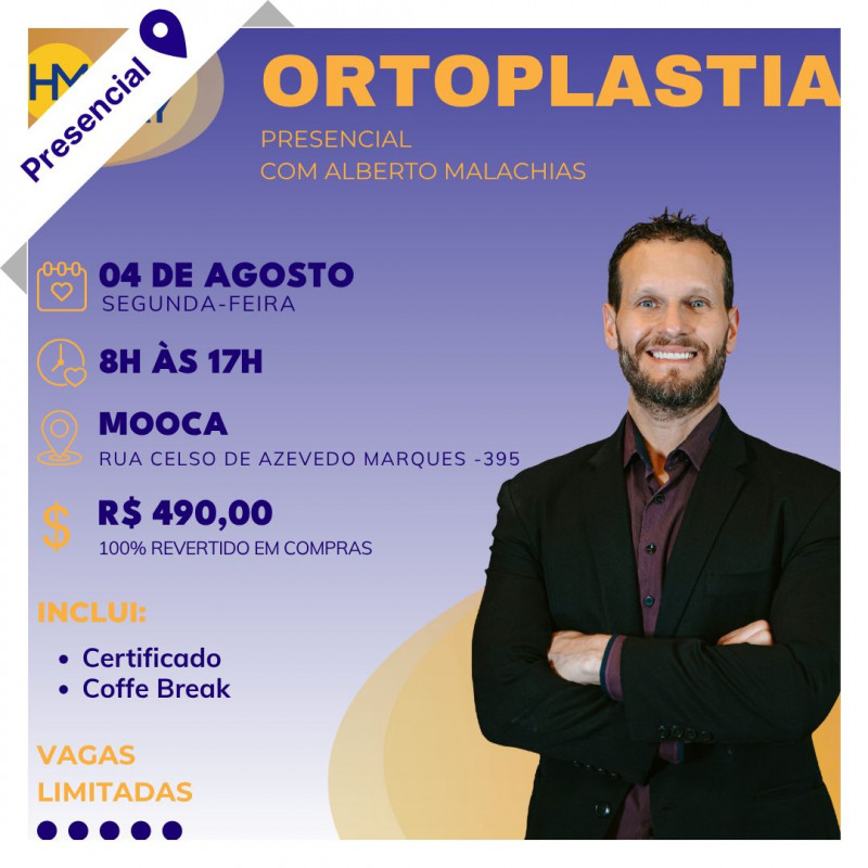 HMultiDay: Curso Presencial de Ortoplastia com Alberto Malachias