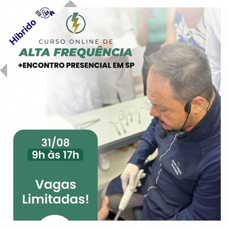 Curso de Podologia Online + Encontro Presencial - Alta Frequência com Jonas Campo