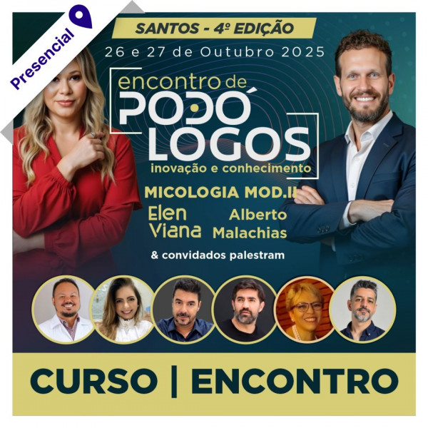 Encontro de Podólogos em Santos - Congresso + Curso Pós 