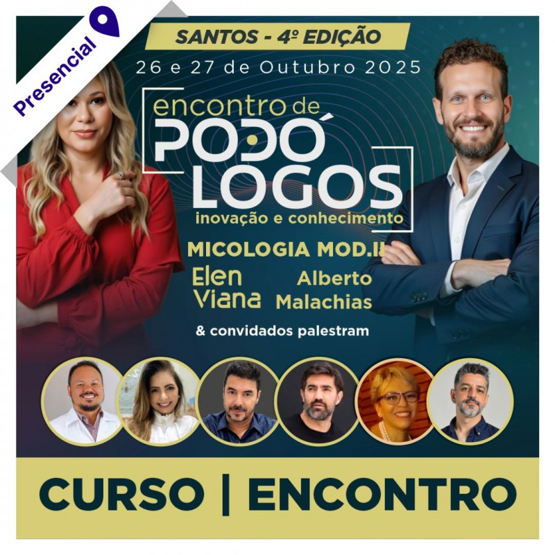 Encontro de Podólogos em Santos - Congresso + Curso Pós 