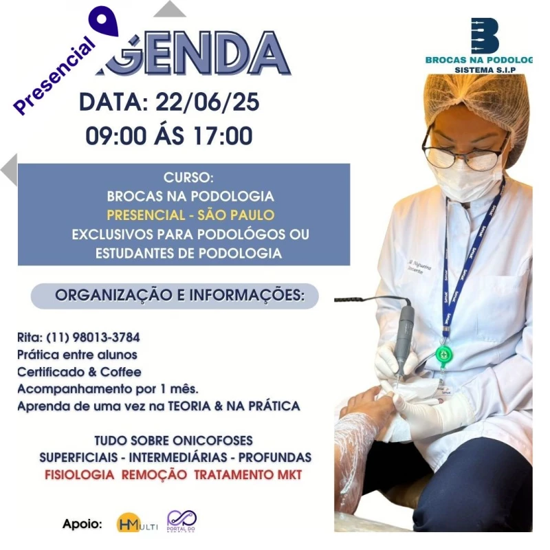 Curso de Podologia Presencial - Brocas com Alê Nogueira