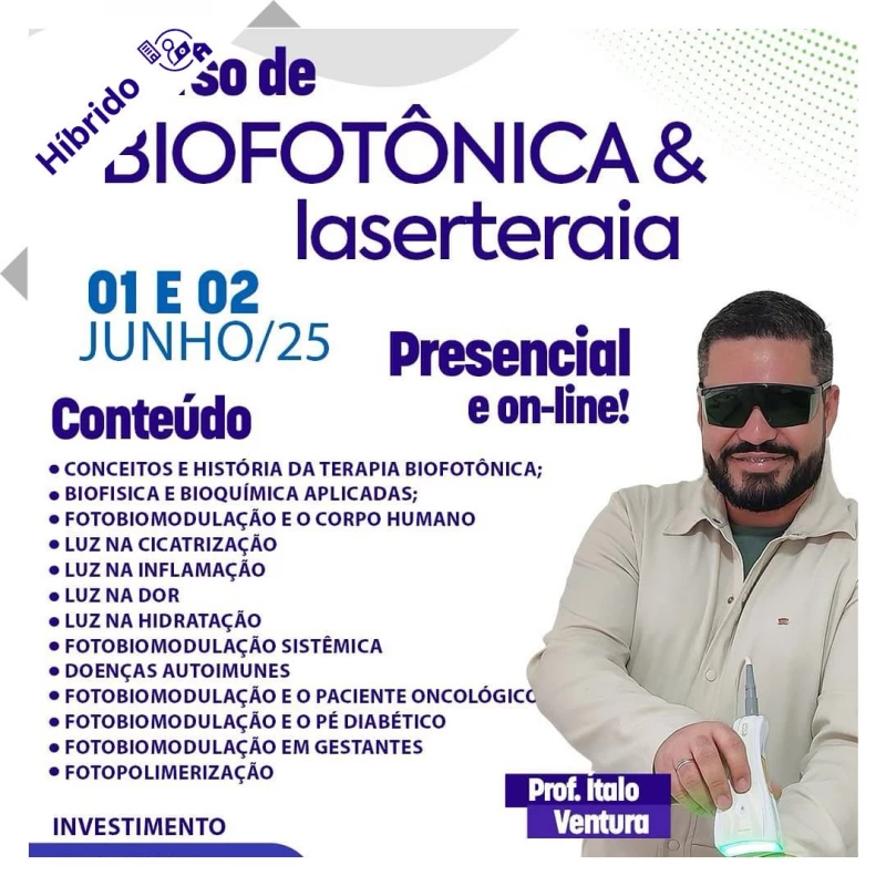 Curso de Podologia Híbrido - Biofotônica e Laserterapia