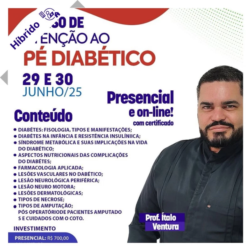 Curso de Podologoa Híbrido - Atenção ao Pé Diabético