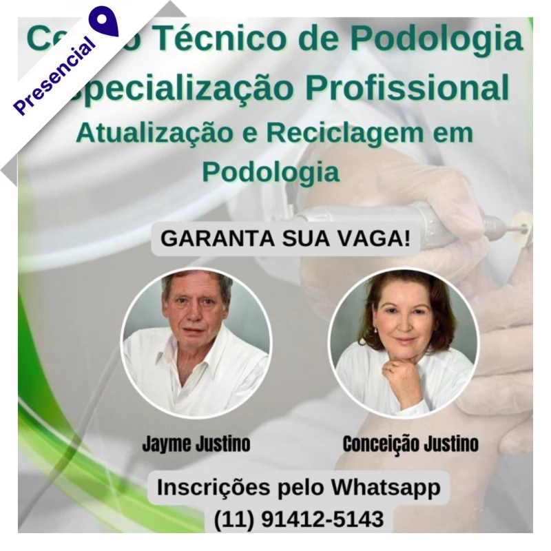Curso Presencial de Podologia - Reciclagem e Capacitação
